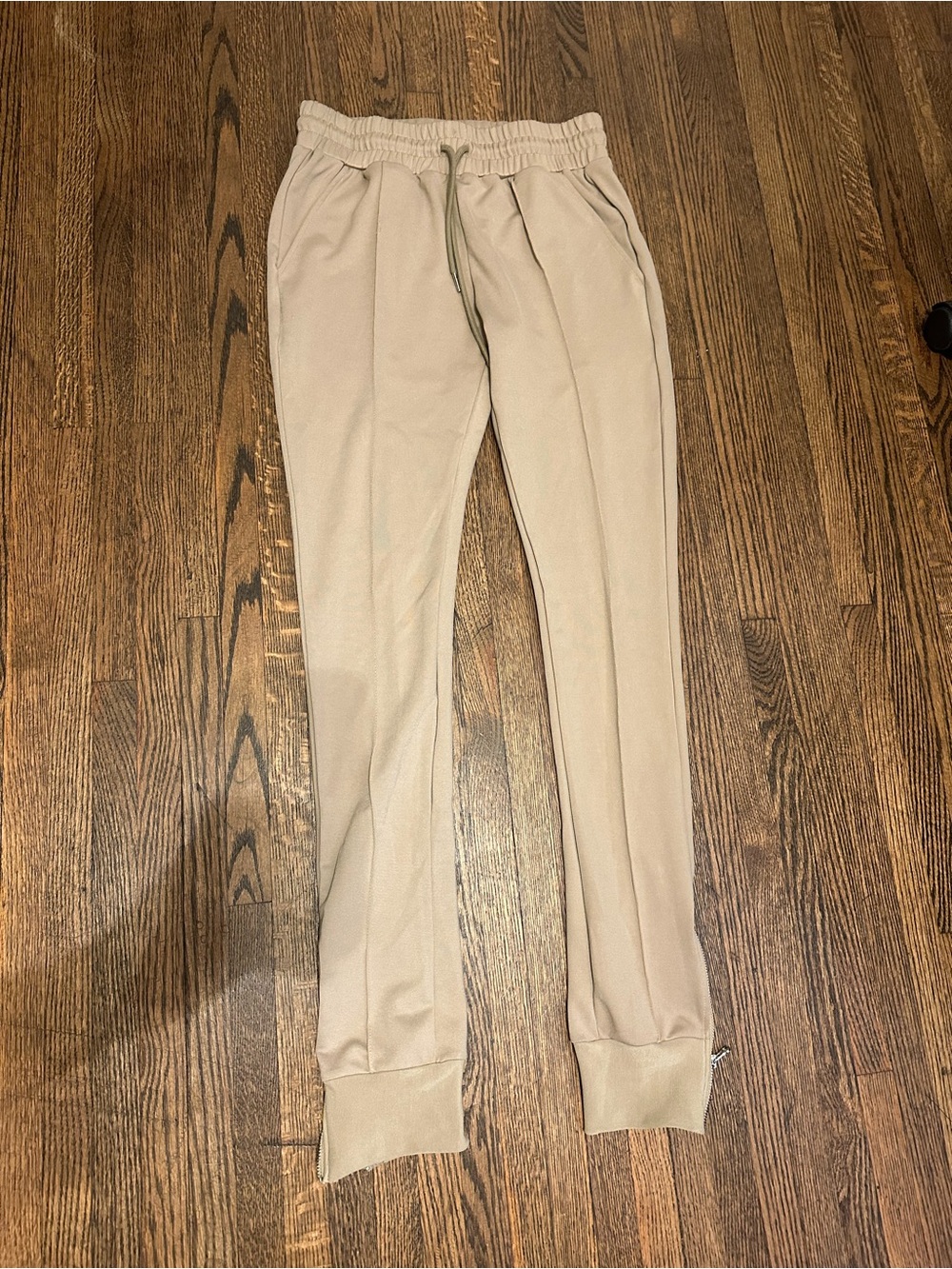 The Set Casual Jogger Pants in Beige Zip bottom